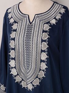 Túnica artesanal bordada de alta calidad personalizada para mujer musulmana de Dubái de Oriente Medio - Product Image 6
