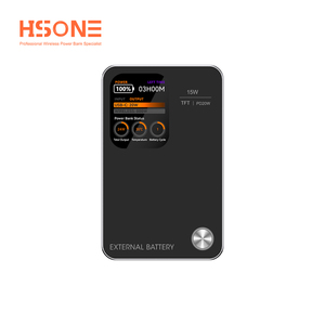Chargeur sans fil MY15L ultra-plat 5000 mAh avec verre miroir, cadre en alliage d'aluminium, grand écran TFT, charge rapide 15W, magnétique - Product Image 1