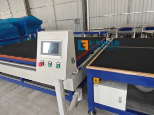 EWORLD Steel Semi-automatic Glass Cutting <b>Machine</b> with <b>Splitting</b> Table 380V 3-12mm Thickness Easy to Operate - Product Image 3