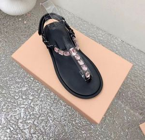 Hot Europe Station New Fashion Flat Casual Flip-flops for Women Crystal Glass slippers with Toes for Women Wearing <b>Beach</b> <b>Shoes</b> - Product Image 3