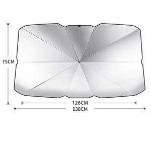 DD4002 pare-soleil de voiture personnalisé 190T bloquant les UV parapluie de voiture pliable en plastique protecteur de pare-brise avant pour enfants camions manuel - Product Image 3