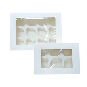 Wholesale Custom White Custom Auto Pop Paper Cupcake <b>Box</b> - Product Image 1