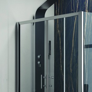 Kamalu KF6000S 210x80 box doccia scorrevole senza cornice con 6mm di vetro in acciaio inox per uso camera da letto/bagno/esterno - Product Image 5