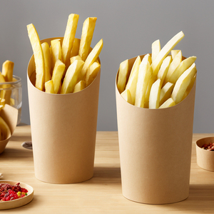 Logotipo impreso personalizado, embalaje desechable para llevar, soporte para patatas fritas, cartón, helado, huevo, gofres, vaso <span class=keywords><strong>de</strong></span> papel - Product Image 2