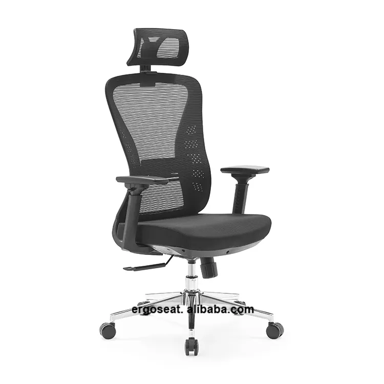 Girevole tessuto maglia Executive sedie da ufficio casa In acciaio maglia sedia per ufficio alta schienale In maglia sedia Foshan