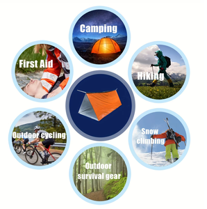 Tienda de Emergencia para Todas las Estaciones, Supervivencia al Aire Libre, Primeros Auxilios, Aislamiento Térmico, Impermeable y Protección Solar, 150x240x90 cm - Product Image 6