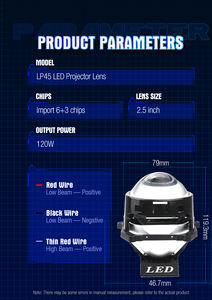 Xenplus LP45, proyector láser Bi Led blanco de 2,5 pulgadas, 60W, 6000lm, taza de lámpara única, lente de faro láser biled, faro de xenón H7 - Product Image 6