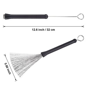 Cepillos de plástico personalizados al por mayor para batería de jazz, cepillos de alambre de acero para batería, baquetas retráctiles, accesorios para instrumentos de percusión - Product Image 2