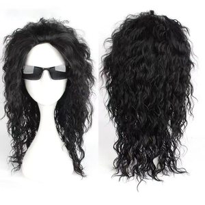 Peluca Rizada Estilo <span class=keywords><strong>Anime</strong></span> de Michael Jackson (MJ), Longitud Media-Larga, para Baile Freestyle, Actuaciones en Escenario y <span class=keywords><strong>Cosplay</strong></span> - Product Image 5