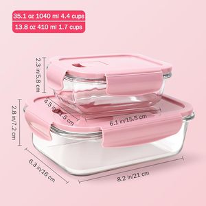 Fresh-keeping <b>Box</b> Kitchen sealed Lunch <b>Box</b> Microwave Heated Office High Borosilicate <b>Glass</b> Storage <b>Box</b> Healthy Student School - Product Image 5
