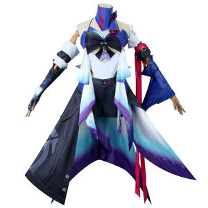 Honkai: Star Rail personnage Seele Cosplay bleu <span class=keywords><strong>costume</strong></span> <span class=keywords><strong>gilet</strong></span> Cosplay <span class=keywords><strong>Costume</strong></span> homme avec nœud manches - Product Image 1