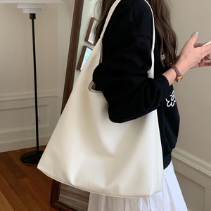 Sac fourre-tout argenté avec boucle magnétique souple, grande capacité, sac à bandoulière pour femme, usage quotidien, couleur unie, été 2024 - Product Image 3