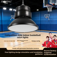 Luminaires suspendus pour gymnases de basketball, salles de badminton intérieures, salles de tennis de table – Fixations PC spécifiques aux sites sportifs – Garantie 5 ans