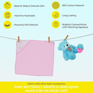 Ensemble de serviettes et débarbouillettes en coton tissé à capuche Spasilk pour bébé, 2 serviettes, 2 débarbouillettes, couleur unie, antimicrobien, écologique, pour la salle de bain - Product Image 6