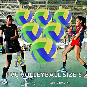 Volleyball <b>Training</b> <b>Ball</b> Pvc Material Durable Blend Color Standard Size for Adults - Product Image 2