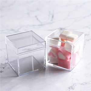 2,36 pulgadas cubo caja de plástico transparente favor caja de acrílico de San Valentín, caja de dulces - Product Image 1