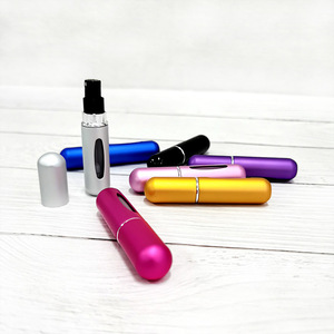 5ml perfume bottle, refillable <b>spray</b> bottle with bottom-filling self-pump, reusable and rechargeable cosmetic sample bottle. - Product Image 3