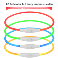 Collier pour chien et chat lumineux à LED, 15 couleurs changeantes, étanche, rechargeable par USB, en TPU réglable