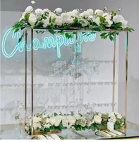 Support de fleurs en métal doré pour centre de table, décoration de mariage, centres de table de mariage, décorations de table, support pour événements