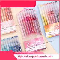Kit de stylos gel pour journalisation, grande capacité, pointe fine, surligneur, notes, dessin, marquage de contenu essentiel, vente en gros