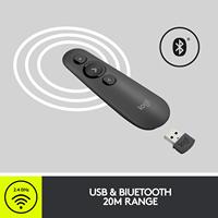 Stylo de présentation laser R500 original, télécommande, double connectivité USB et sans fil, laser noir et rouge – Vente flash