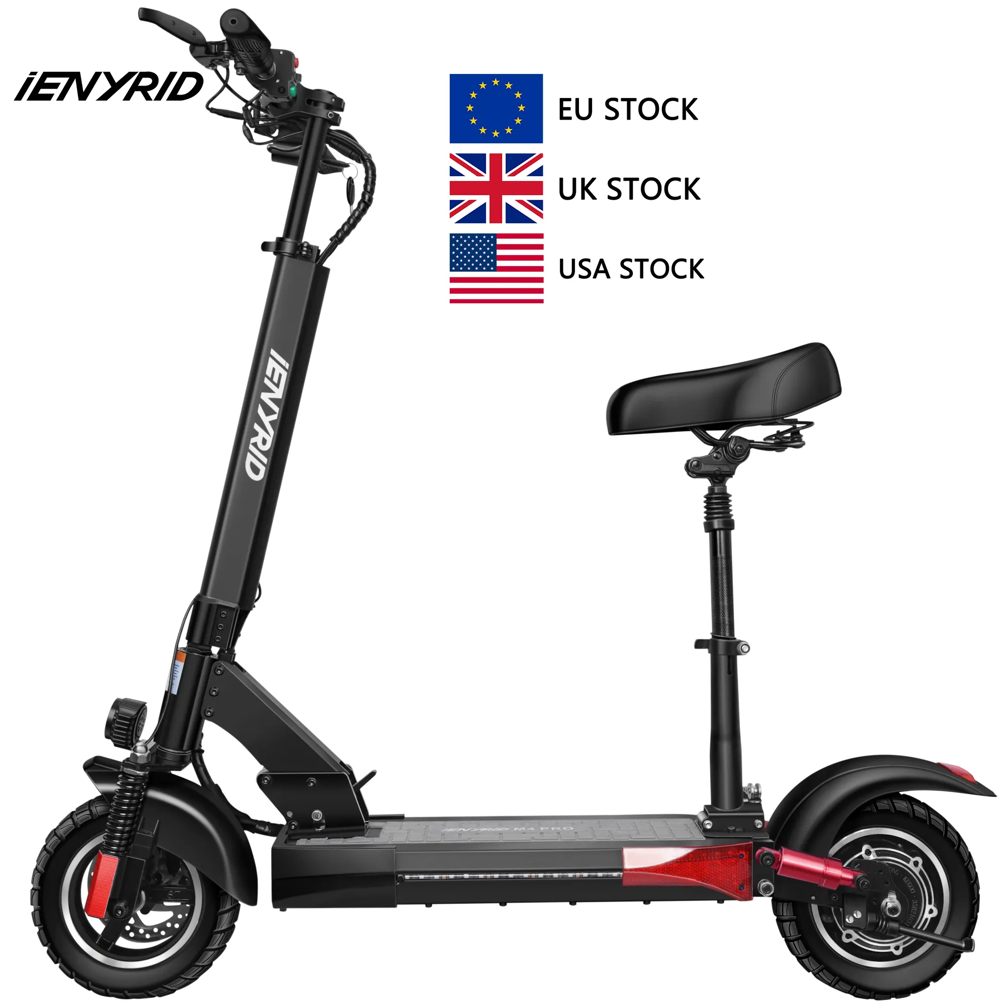 EU UK Oversea Warehouse Faster Delivery iENYRID M4 Pro electric scooter with seat 10" 500w motor off-road electric scooter sale
