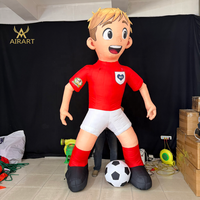 Mascotte de football gonflable personnalisée pour l'affichage sur le terrain d'événements