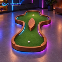 Terrain de mini-golf commercial à 9 trous, équipement d'attraction portable d'intérieur pour centre de divertissement familial, enfants et adultes