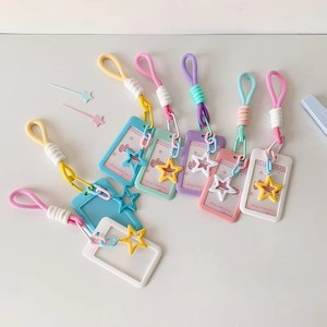 Sweet Girl's 3-Inch Photocard Holder con Star Pendant Bus Access Slide Cover Case para Passport Credit Photo Use - Product Image 6