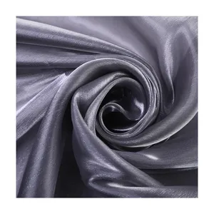 Hot Selling Korean Yarn Cationic Satin All Polyester Organza Tulle Fabric For Sale Wholesale Textiles