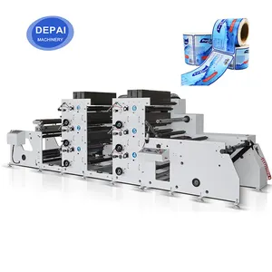 Good price 320mm 4 5 6 colors adhesive labels roll to roll flexographic flexo printing machine manufacturer