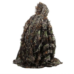 Costume <span class=keywords><strong>3D</strong></span> Leafy Capuche Cape Jungle Chasse Châle Camping Camo <span class=keywords><strong>Poncho</strong></span> CS Woodland Hoodie <span class=keywords><strong>Camouflage</strong></span> Cape - Product Image 2