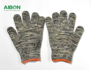Kırışık renkli kış kaplı pamuk polyester özel işlemeli parmaksız tam bisiklet örme astar eldiven
