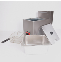 Vente flash - XINZHUOLIAN XZL-72 - Équipement de restauration commercial - Friteuse à pommes de terre en acier inoxydable 10500W - Friteuse à gaz à 2 réservoirs