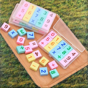 販促用鉛筆消しゴム 文字と数字 可愛い消しゴムセット - Product Image 2