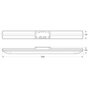 Lampada da Parete per Esterni Beghelli Impermeabile a LED 124 Cm - Product Image 2