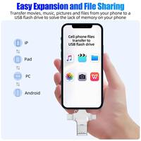 Lector de Tarjetas OTG 4 en 1 TF/SD de Diseño Metálico con Velocidad de Transferencia Rápida, el Más Vendido de Fábrica, para Memoria Flash USB Tipo C y Micro USB Externa