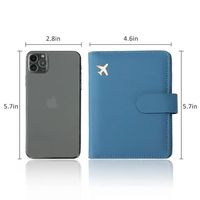 Cartera personalizada para pasaporte RFID Bloqueo de ranuras para tarjetas de pasaporte Titular de cuero PU Cierre magnético Estuche para tarjetas de identificación