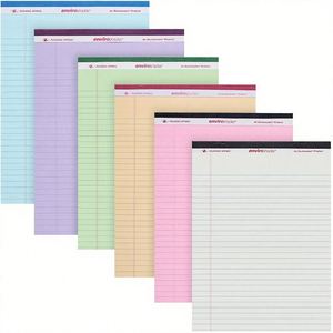 ROARING SPRING Enviroshades - Paquete de 6 Blocs de Notas Legales de Colores Surtidos, 85x11 Pulgadas, 50 Hojas, Perforados, Sin Adhesivo, Reciclados - Product Image 1
