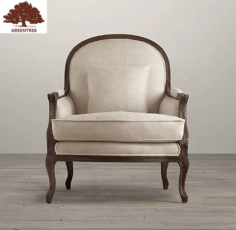 Sedia per il tempo libero con mobili per Hotel per la casa sedia antica con accento in rovere massello in stile francese