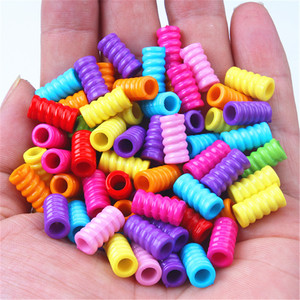 50 pcs Phi dreadlocks reggae nhựa đầy màu sắc tóc ban nhạc lớn lỗ hạt Mũ Nón trẻ em của <span class=keywords><strong>braids</strong></span> DIY Bead stringing - Product Image 5