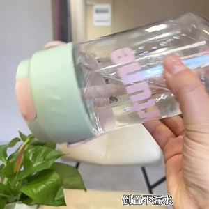 Hot Sale Large Capacity Summer Portable <b>clear</b> 600ml Flower Tea Drinking Plastic <b>Water</b> <b>Bottle</b> with Filter and Straw - Product Image 6