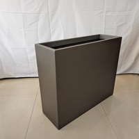 Maceta Metálica Moderna Minimalista Cuadrada para Exteriores con Recubrimiento en Polvo para Plantas de Jardín, Flores y Plantas Verdes