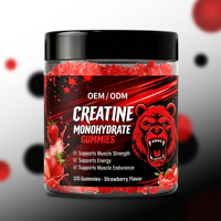 Bonbons gélifiés à la créatine monohydrate saveur framboise pour hommes, favorisant la croissance musculaire, la force et l'énergie - Vente chaude