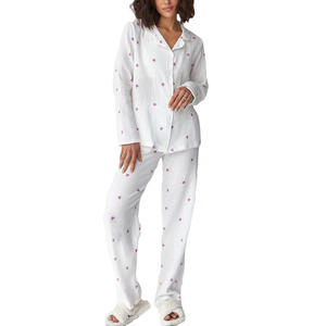 Pigiama personalizzato a maniche lunghe per la casa vestiti da donna cinque pezzi di seta, pigiama senza reggiseno Sexy bretelle gonna con bretelle/ - Product Image 6