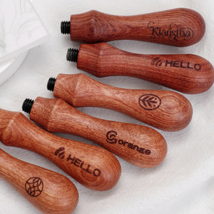 Poignées de sceau en cire en bois personnalisées au laser, faites à la main avec logo gravé pour fournitures artisanales - Product Image 4
