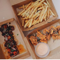 Boîte à repas biodégradable en kraft personnalisée pour la vente en gros en usine, restauration et traiteur