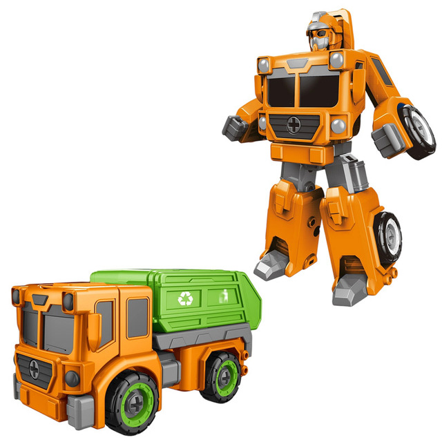 Children's Intellectual Education Assembly Toys Transforming Cars Assembly Toy Cars Robot Transforming Toys
