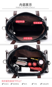 Nouveaux sacs à main de luxe grande capacité pour femmes, grandes tailles, tendance, sacs fourre-tout en cuir PU de haute qualité pour femmes - Product Image 6