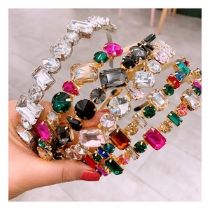 ที่คาดผมคริสตัลแวววับสำหรับผู้หญิง,เครื่องประดับเพชรสีสันสดใส - Product Image 2